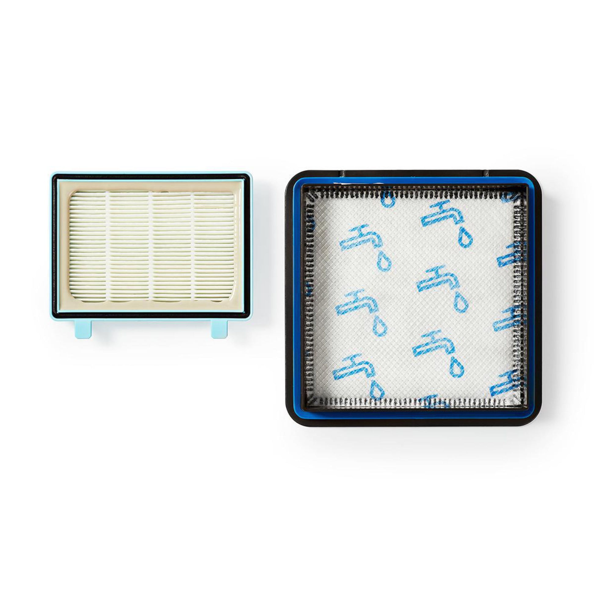 Philips HEPA-motorfilter FC9331/09, 9332/09, 8010/01, ét blåt ramme m. cremefilt, ét sort/blå ramme m. hvid stof.