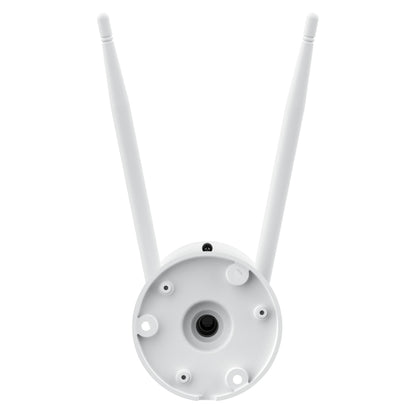 Reolink W330 4K WiFi 6 overvågningskamera bagfra, rund base med monteringshuller og to opadgående antenner.