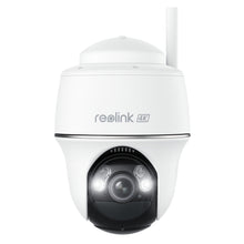 Reolink Argus PT Ultra trådløs 4K overvågningskamera med to antenner, LED-lys og tydelig markeret linse.