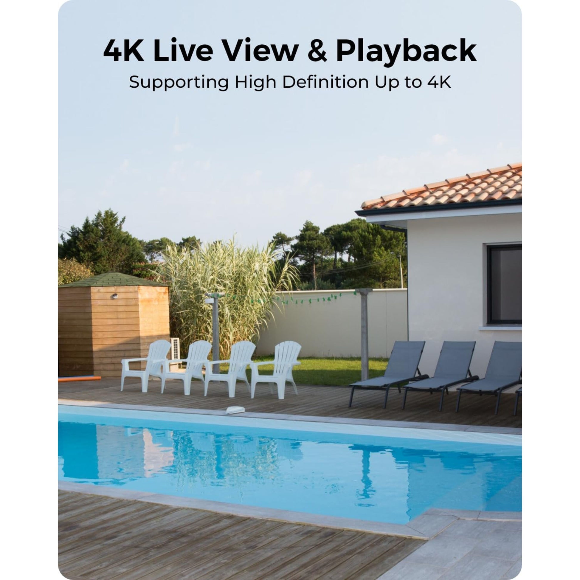 Reolink Home Hub med 2x Argus 3 Ultra 4K-kamera, tekst: 4K Live View  Playback, Op til 4K HD.