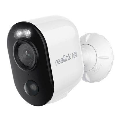Reolink Argus 3 Ultra trådløst 4K overvågningskamera sort front linse LED-lys AI-bevægelsesdetektering justerbart beslag.