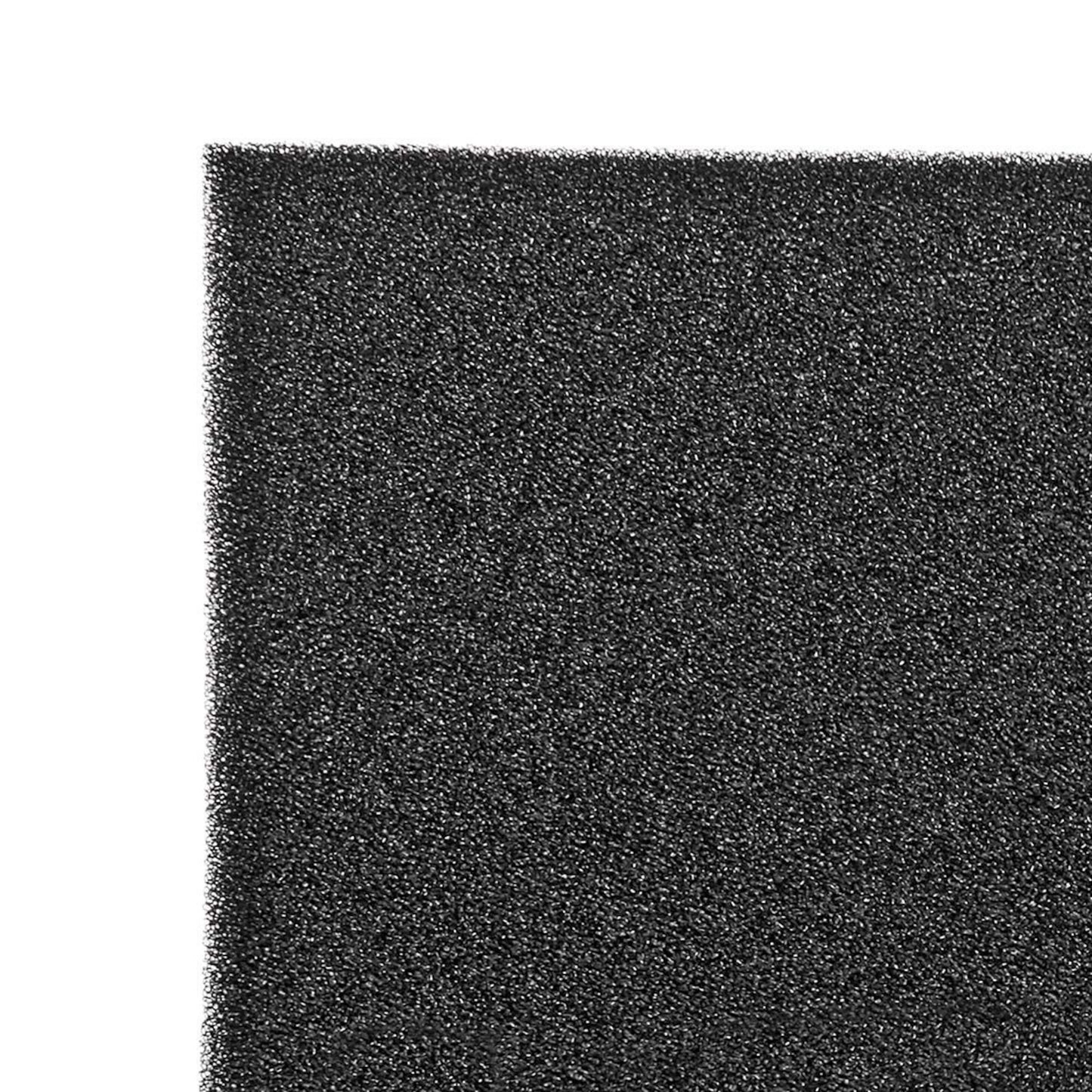 Nedis fedtfilter til emhætte, rektangulært, sort polyester skum med grov overflade.