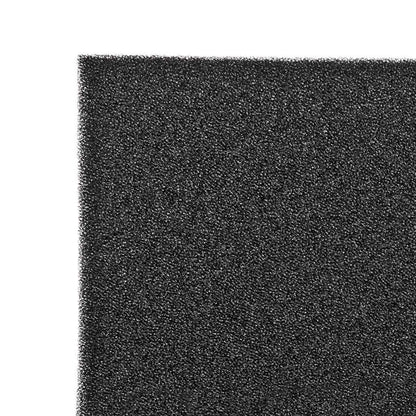 Nedis fedtfilter til emhætte, rektangulært, sort polyester skum med grov overflade.