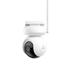 Reolink Altas PT Ultra trådløst overvågningskamera, hvid, kuppelform, synlig linse, infrarøde LED'er, én antenne.