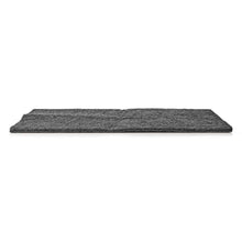 Aktivt kulfilter til emhætte, rektangulær, mørkegrå tekstur, vises fra siden, 250 g/m².