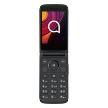 TCL Onetouch 4043 ECO sort klaptelefon, åben med farverig skærm, stort tydeligt tastatur og Dual SIM.