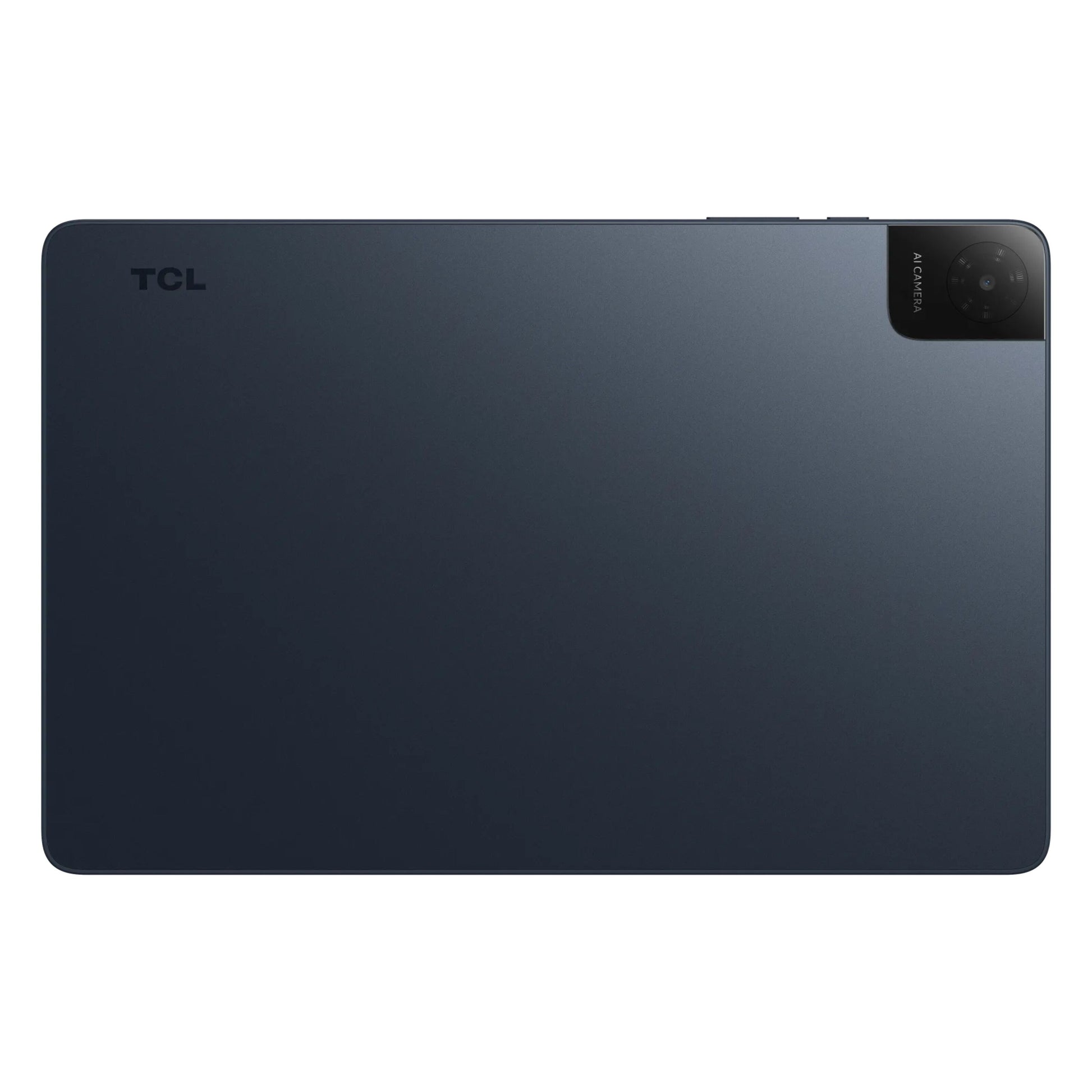 Tcl TAB 10L 4. gen Android-tablet mørkegrå, bagside med kamera øverst til højre og TCL-logo øverst til venstre, 128GB, wifi.
