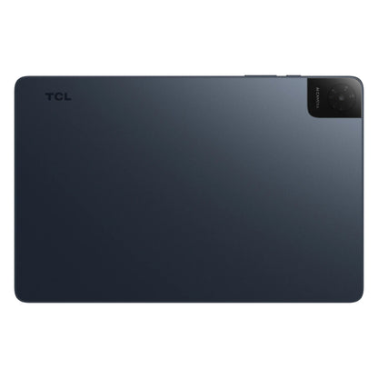 Tcl TAB 10L 4. gen Android-tablet mørkegrå, bagside med kamera øverst til højre og TCL-logo øverst til venstre, 128GB, wifi.
