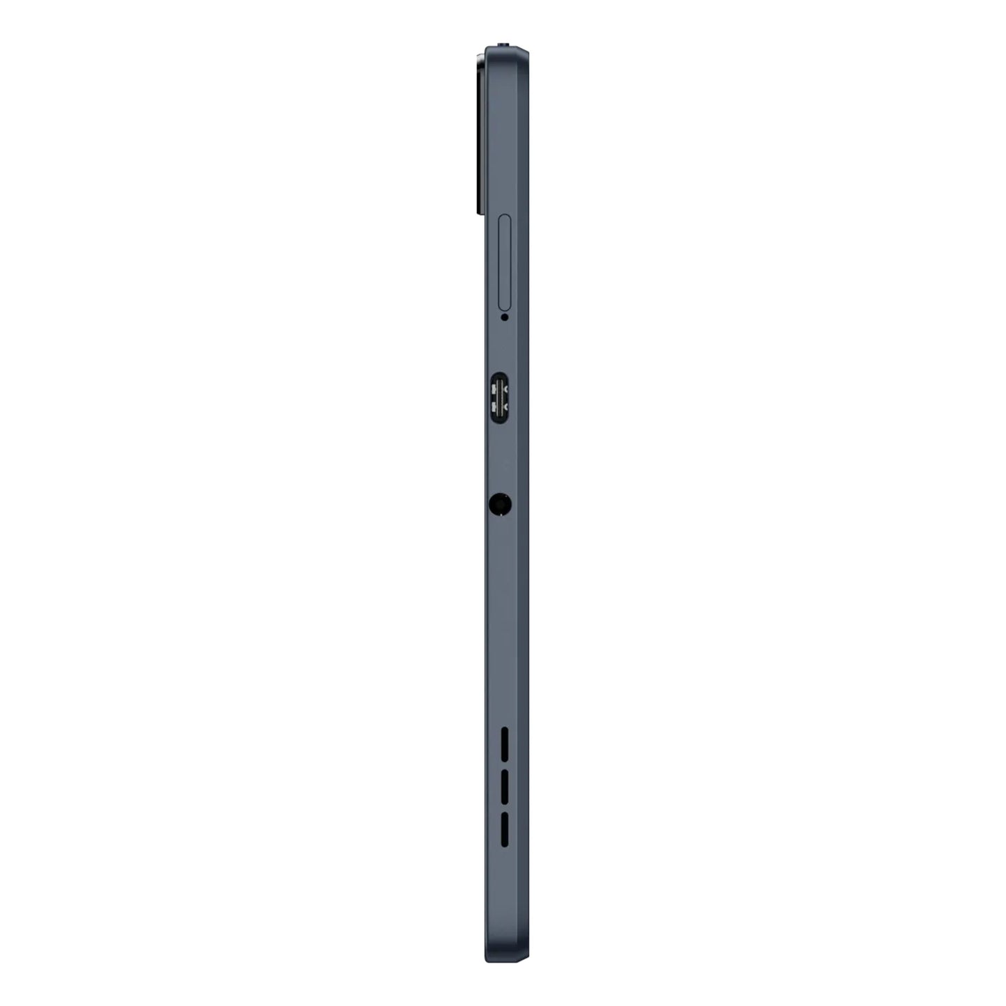 TCL TAB 10L 4. gen wifi tablet 128GB, mørkegrå, side med knapper og opladningsport, 10,1" IPS-skærm.