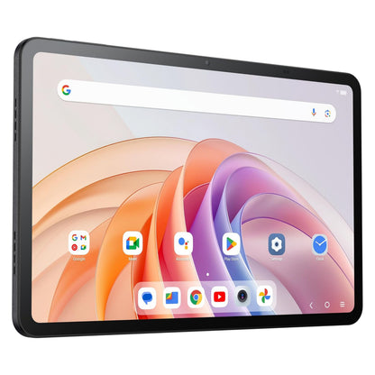TCL TAB 11 FE wifi-tablet 128 GB, sort, 11" skærm med abstrakt baggrund og appikoner som Google, Gmail og Maps.