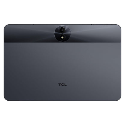 TCL TAB 11 FE wifi-tablet 128GB, mørkegrå, bagside med cirkulært dobbelt kamera øverst og TCL-logo nederst.
