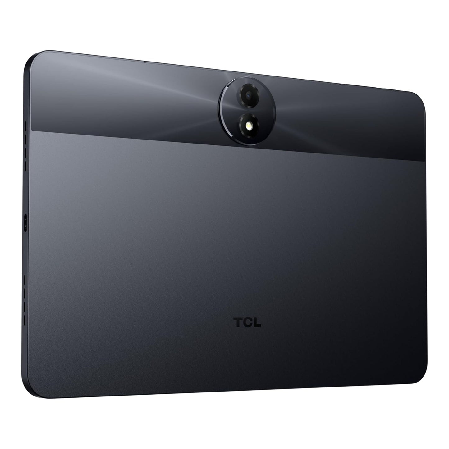 TCL TAB 11 FE wifi-tablet 128GB bagside, stor rund dual-linse kamera, TCL-logo, blank top og mat bund.