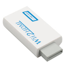 Luxorparts HDMI-adapter til Nintendo Wii, hvid, WiFi 2.0 HDMI og Full HD 1080 blå mærker, grå HDMI-stik.