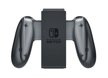 Nintendo Joy-Con Opladningsgreb controller sæt bagfra med centralt Nintendo Switch-logo.