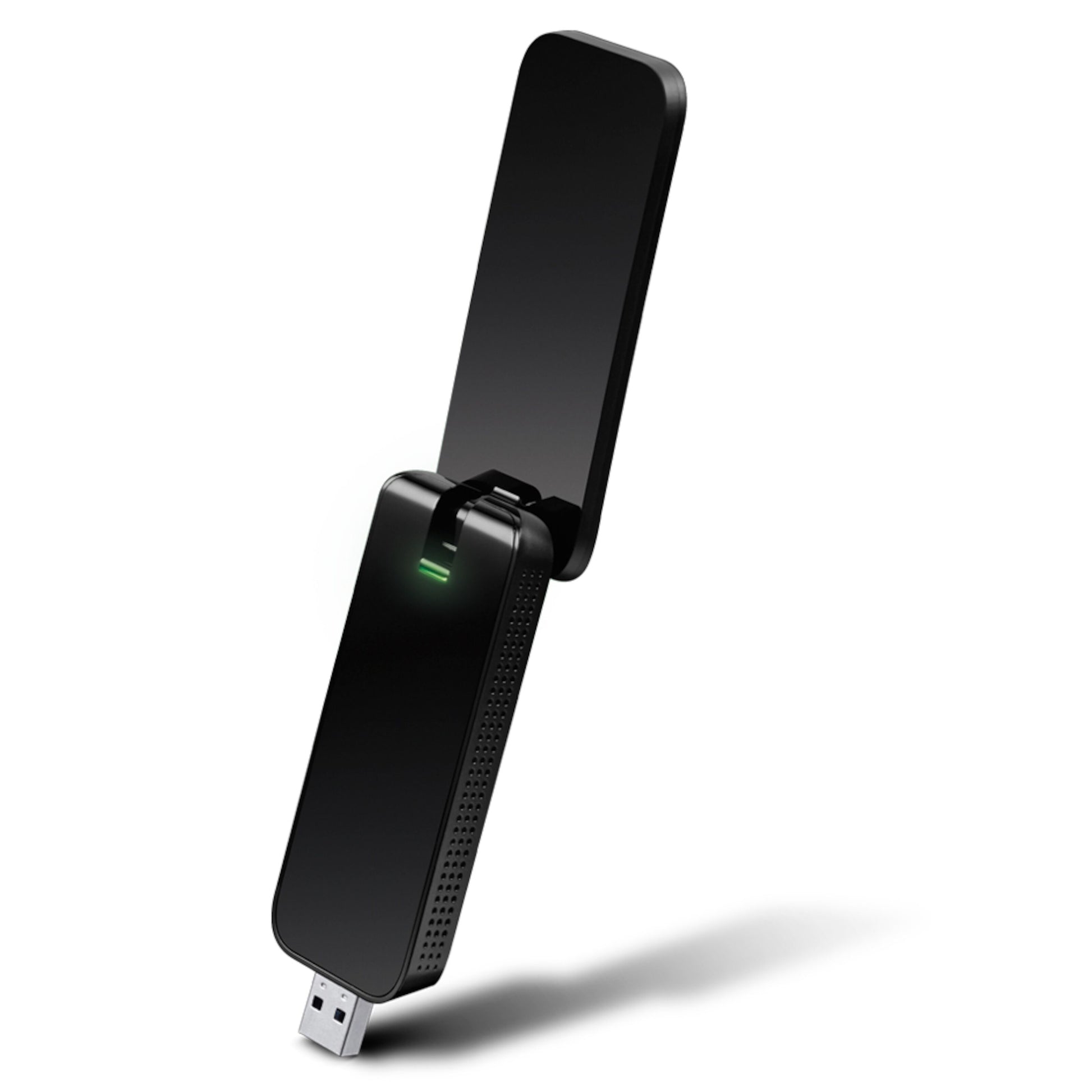 TP-Link Archer T4U trådløst USB-netværkskort, sort, 867 Mb/s, justerbar ekstern antenne, grøn indikator.