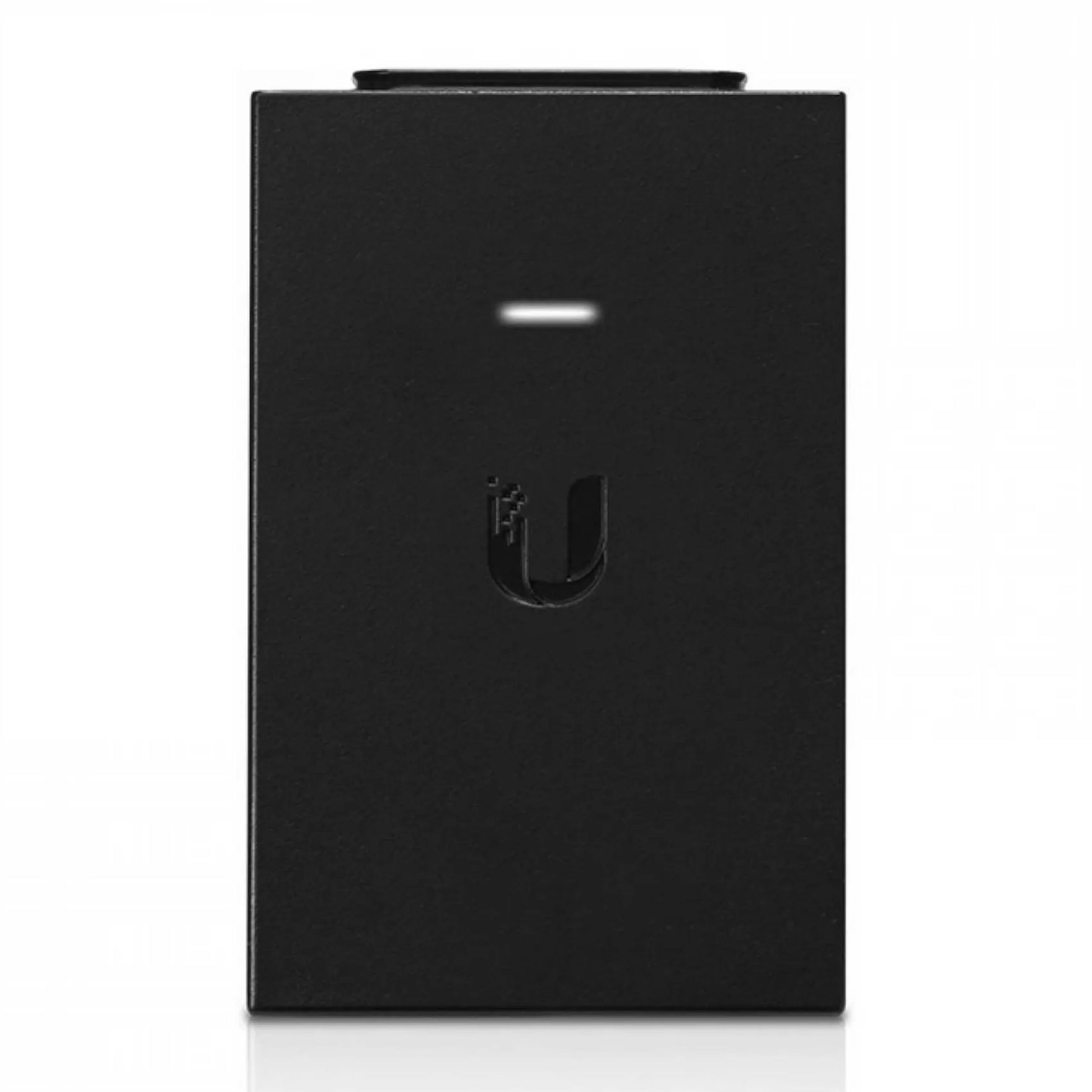 Ubiquiti POE-injektor 48V 24W sort rektangulær med toplys, U-logo, Gigabit-port og støtte til 48V passiv POE.