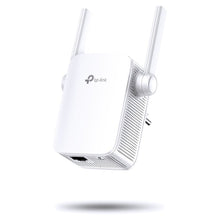 TP-Link Wifi-repeater RE305 AC1200 hvid med to ydre antenner, sideventilation og Ethernet-port i bunden.