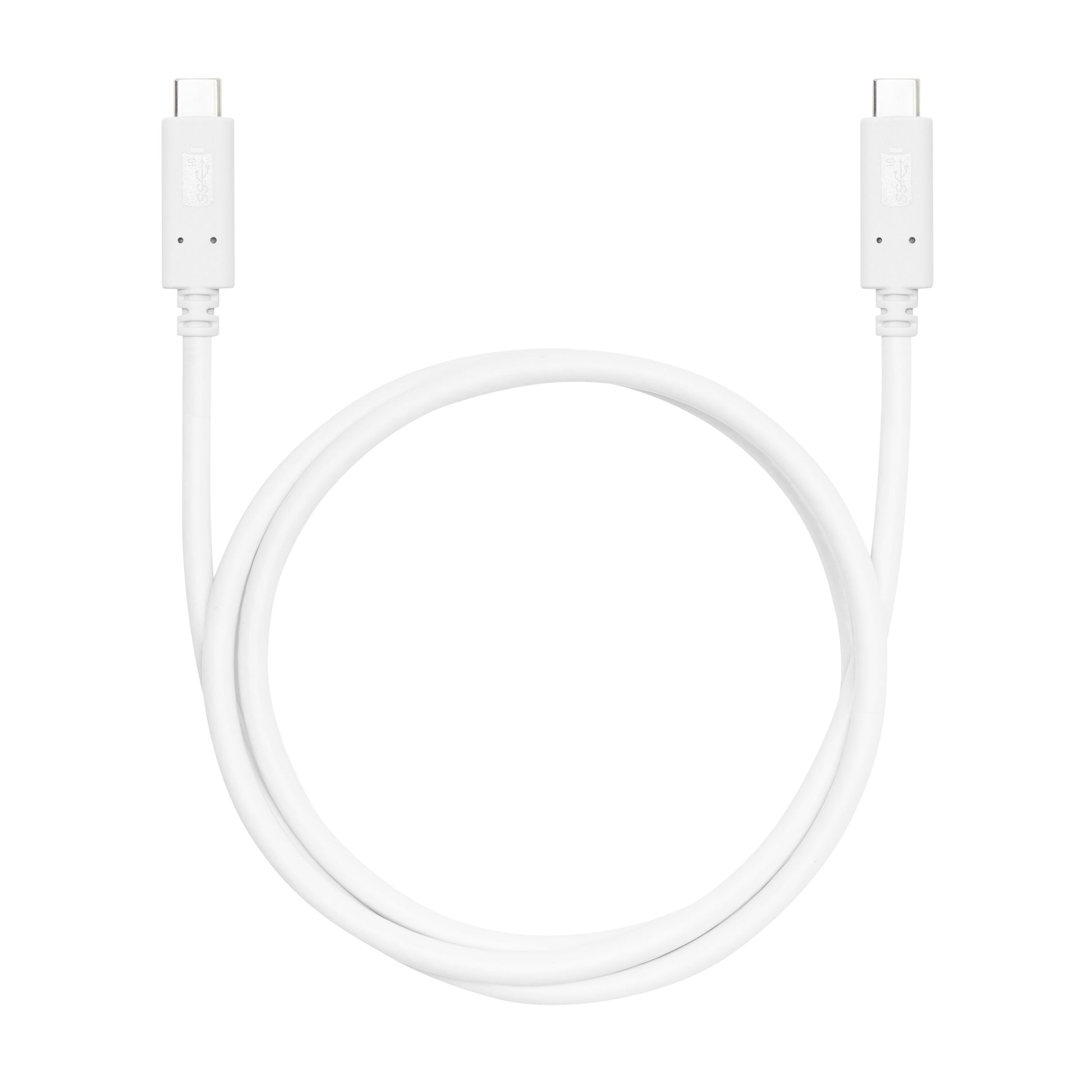 Luxorparts USB-C-kabel 1 m med identisk USB-C-stik i begge ender understøtter opladning og dataoverførsel op til 100 W.