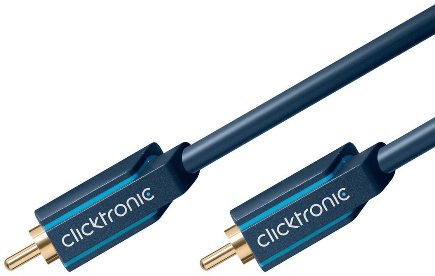 Clicktronic digital koaksialkabel 2 m med guldbelagt stik SPDIF.