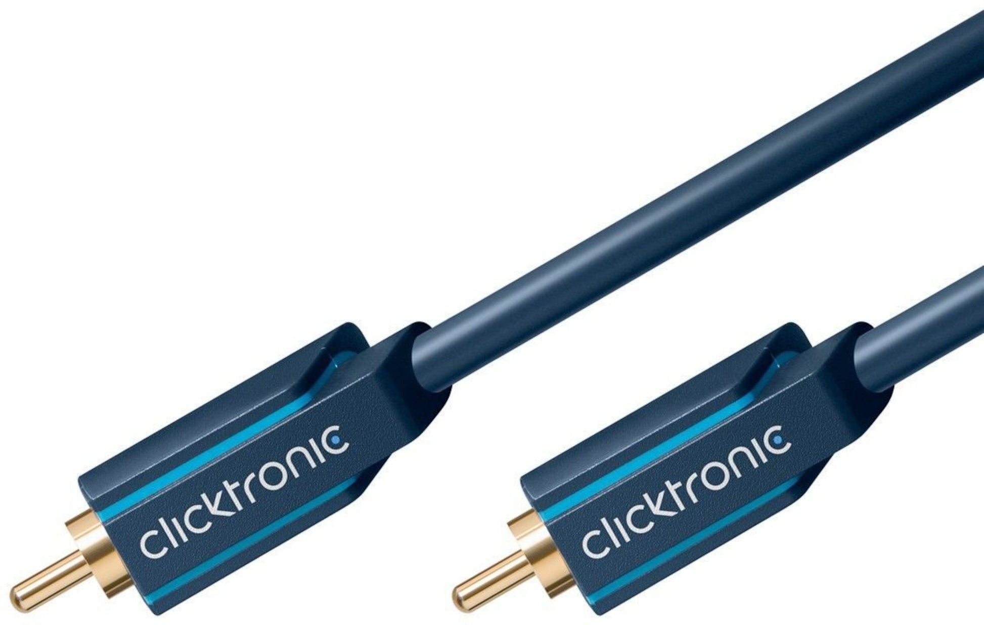 Clicktronic digital koaksialkabel 2 m med guldbelagt stik SPDIF.