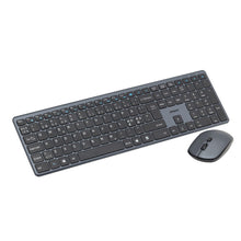 Plexgear KM-Silent trådløst tastatur og mus sort, lavprofilstaster, numerisk tastatur.