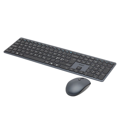 Plexgear KM-Silent trådløst tastatur og mus sort, slankt design, lavprofiltaster.