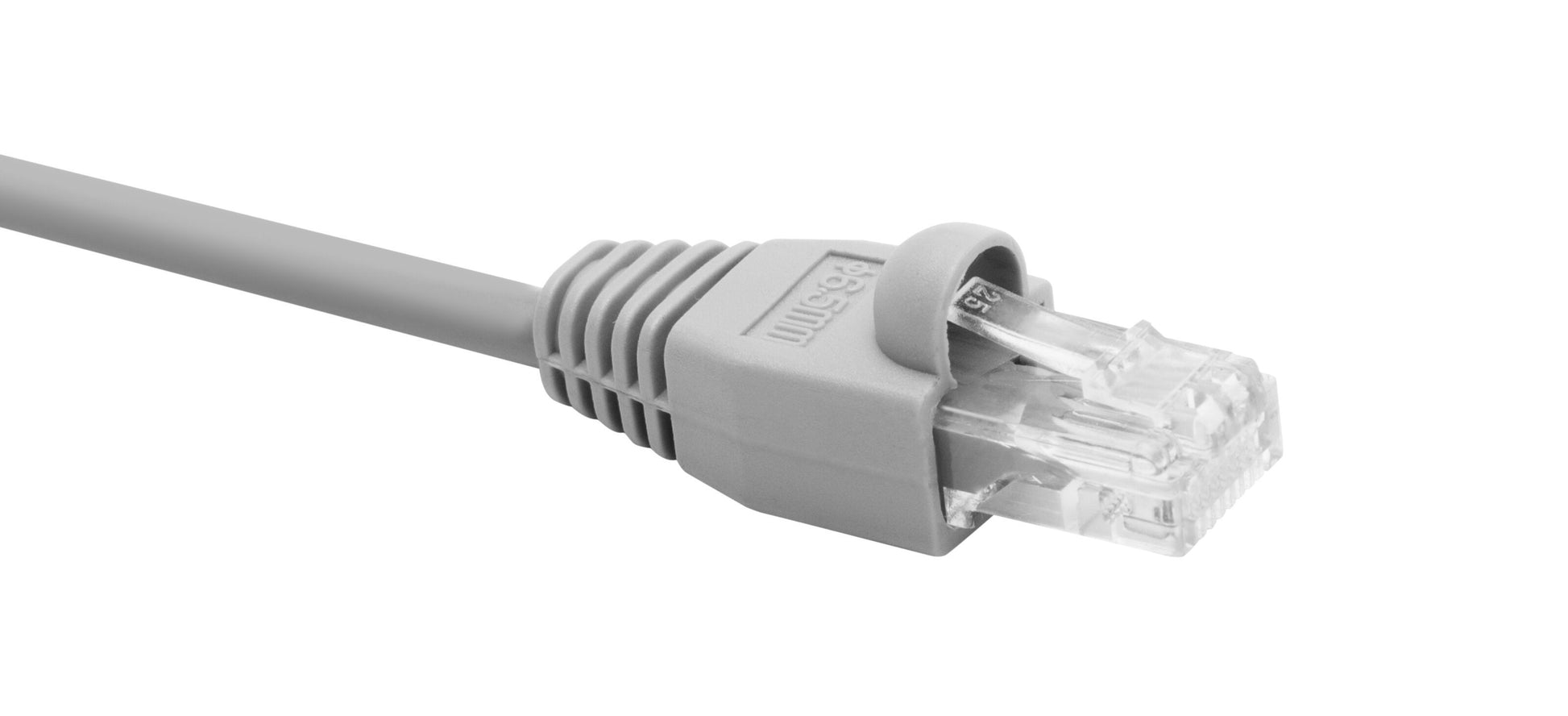 Luxorparts RJ45 kappe fra 20-pak på gråt Cat. 6 Ethernet-kabel til netværksforbindelse.