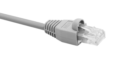 Luxorparts RJ45 kappe fra 20-pak på gråt Cat. 6 Ethernet-kabel til netværksforbindelse.