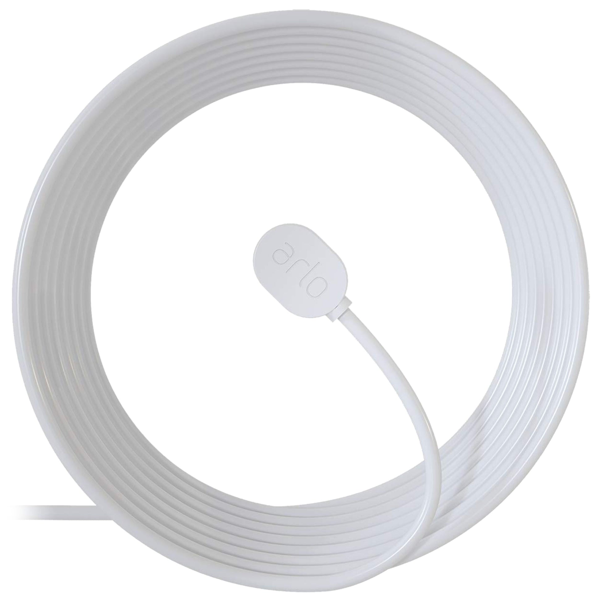 Arlo hvid spiralopladekabel til udendørs brug, kompatibel med Arlo Netadapter til Ultra, Pro 3 og Floodlight.