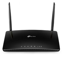 TP-Link Archer MR600 4G+ router modem AC1200 sort med to antenner, LED-indikatorer og TP-Link logo.