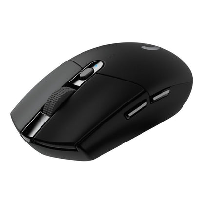 Logitech G305 Lightspeed trådløs gamingmus, sort, scrollhjul, to sideknapper, HERO sensor.