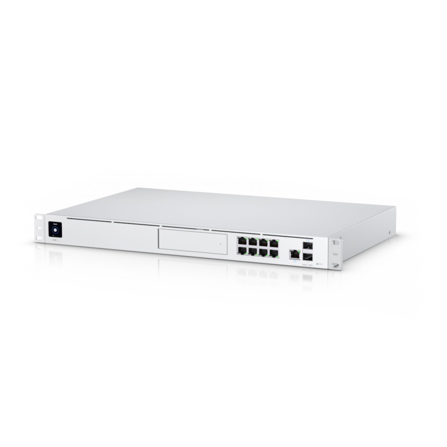 Ubiquiti Unifi Dream Machine Pro Controller og firewall, rack-mount, flere Ethernet-porte, sort.