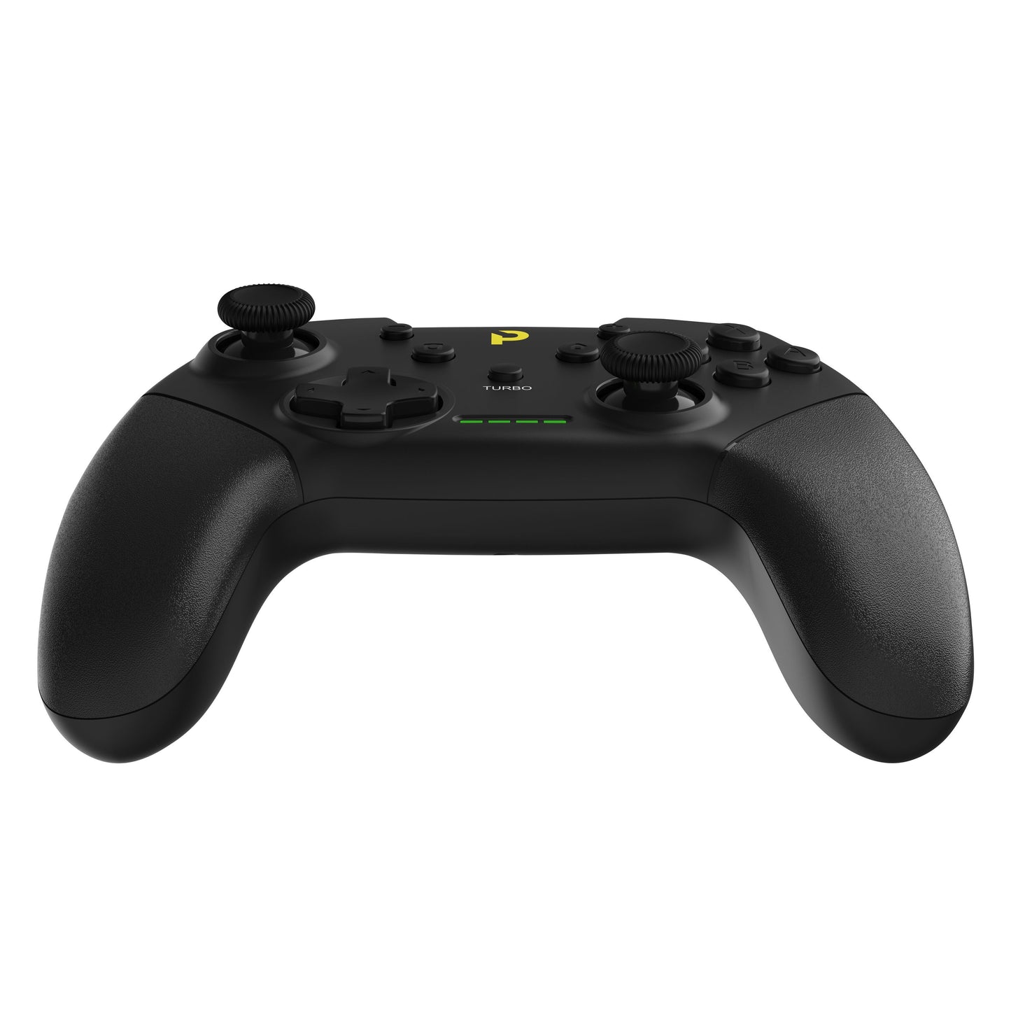 Arrogant Bastard Plexgear Trådløs Controller X3 med tekstureret greb, dobbelte analoge pinde, D-pad, grønne midterindikatorer.