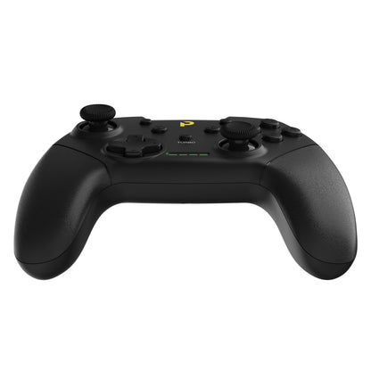 Arrogant Bastard Plexgear Trådløs Controller X3 med tekstureret greb, dobbelte analoge pinde, D-pad, grønne midterindikatorer.