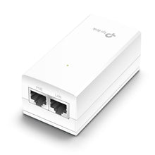 TP-Link Passiv 24 V POE-injektor 12 W, rektangulær med to Ethernet-porte (POE/LAN) og LED-indikator på toppen.