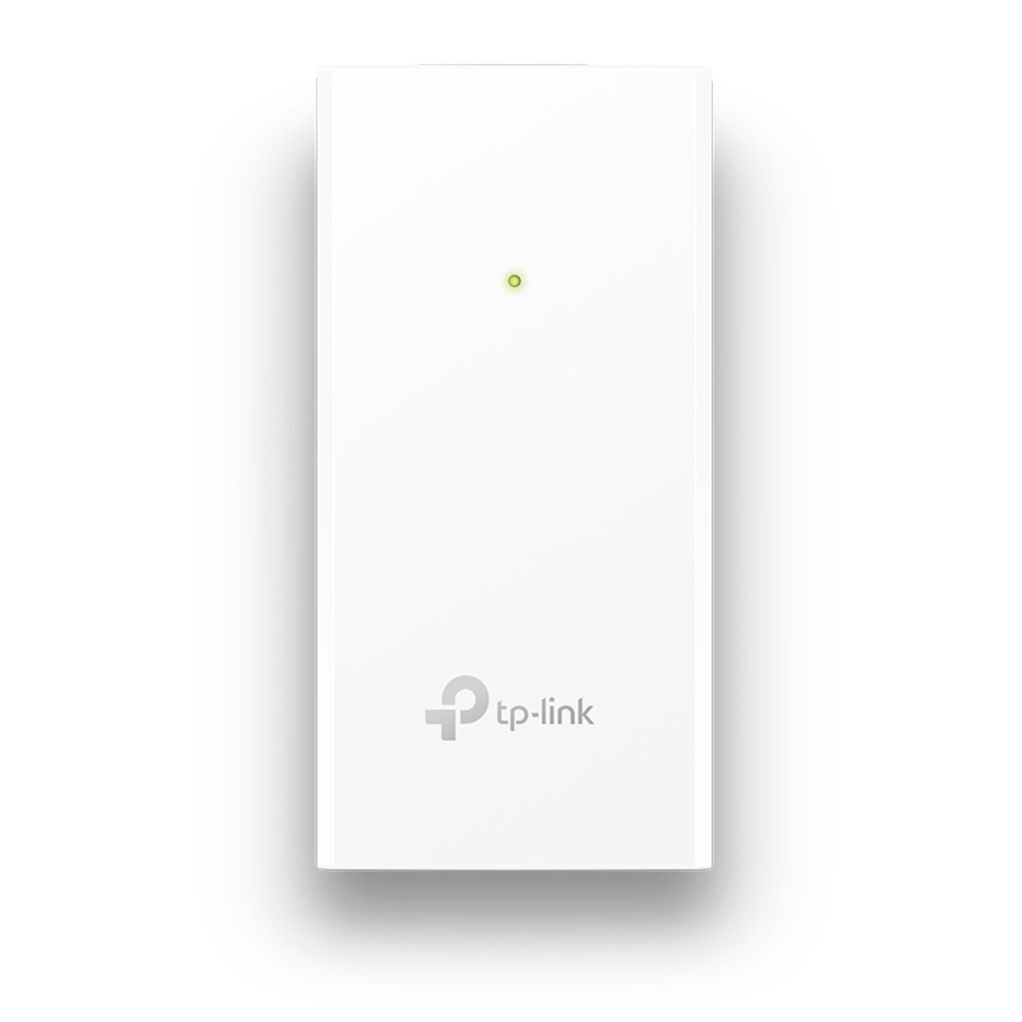 TP-Link Passiv 24V POE-injektor 12W, hvid, lille grøn LED øverst, TP-Link logo nederst, til passive PoE-løsninger.