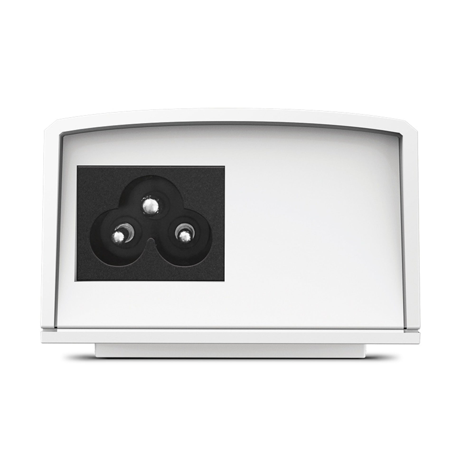 Tp-Link Passiv 48V PoE-injektor 24W i hvid æske med tre metalliske kugler i sort skum, transparent front.
