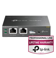 TP-Link Omada Cloud controller med ethernetport, USB-port, indikatorlys og Professional Line Lifetime Warranty-badge.