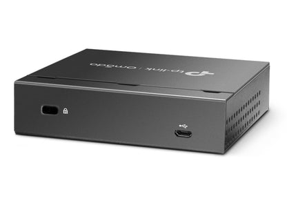 TP-Link Omada Cloud controller sort rektangulær netværksenhed med ventilationshuller, låseslot og mikro USB-port.