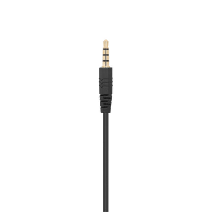 Sort audiokabel med guldbelagt 3,5 mm hanstik til Plexgear DA-110 Computer headset.