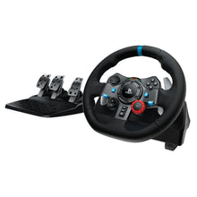 Logitech G29 Driving Force rat til Playstation og PC med force feedback, sort design, logo synligt på rattet.