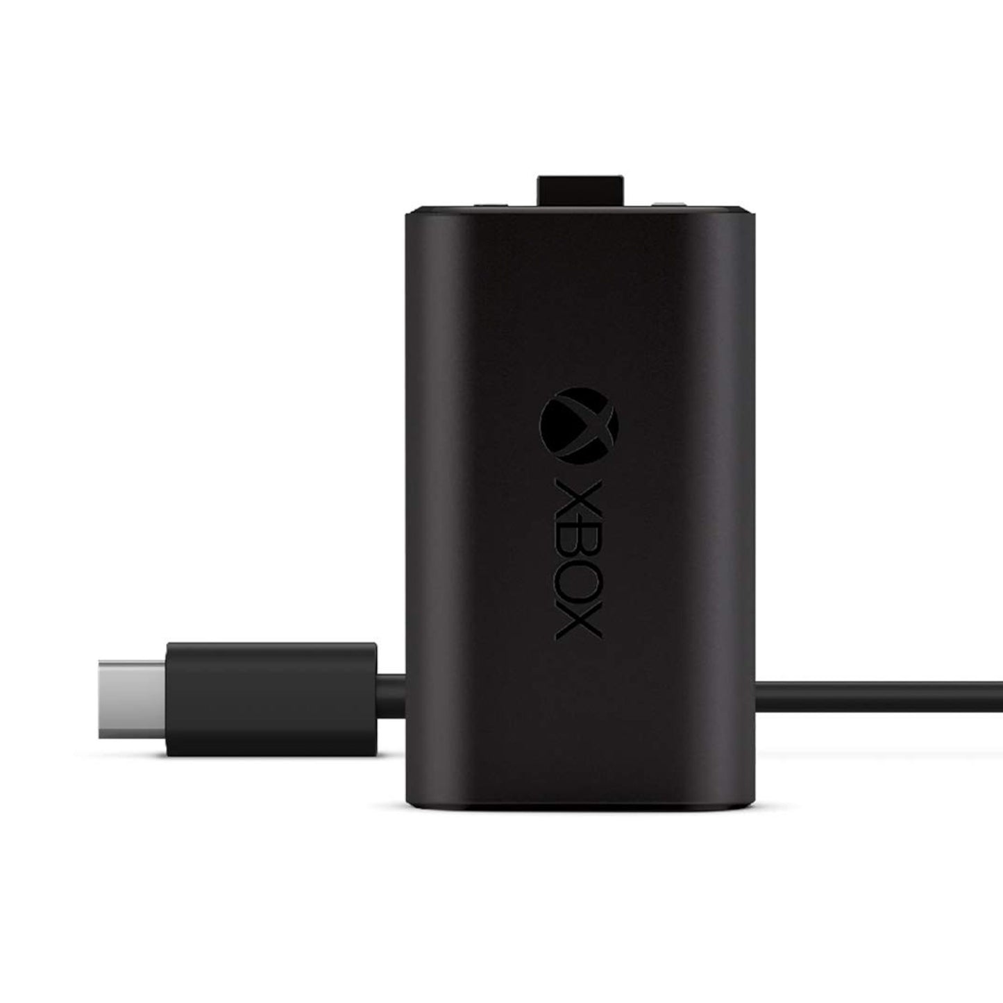 Xbox genopladelig batteripakke med USB-C opladningskabel, Xbox-logo og brandnavn på fronten, til Xbox controller.