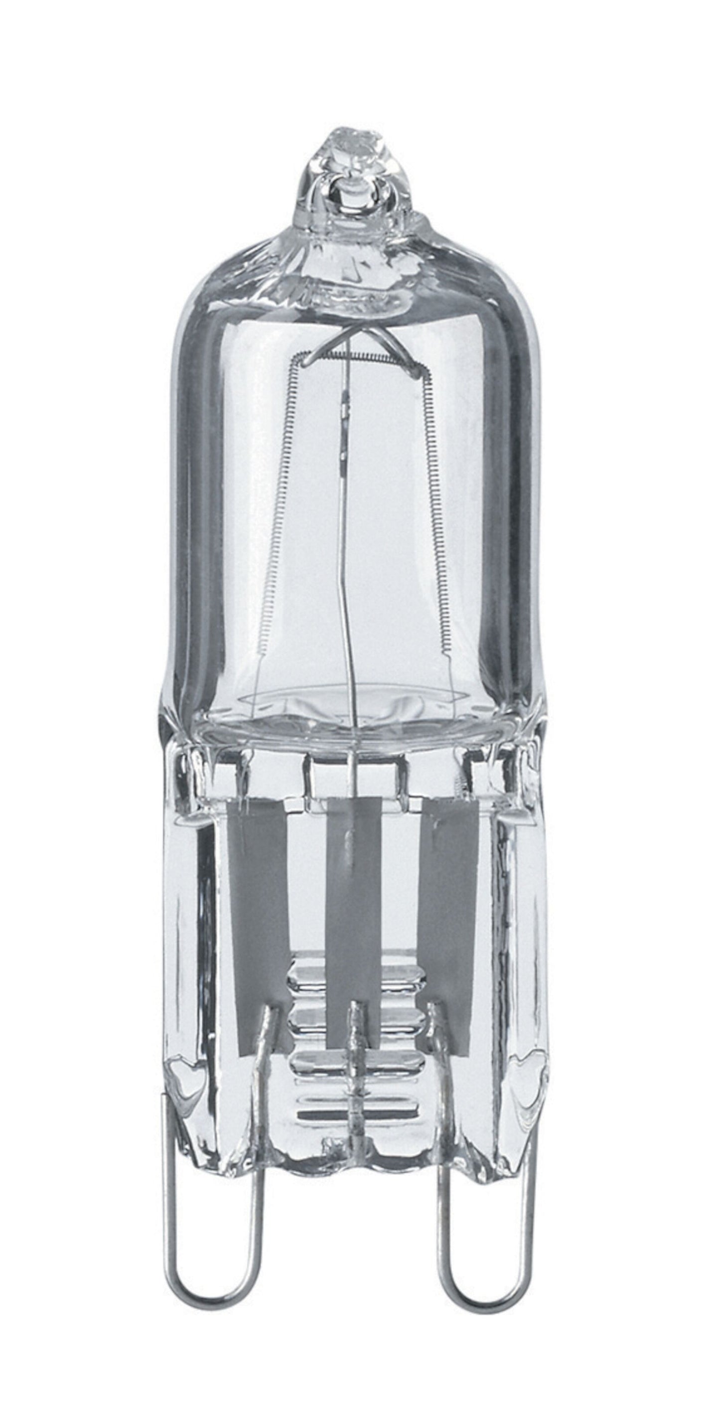 Osram Halogenpære G9 20W 235 lm klar glas synlig glødetråd to metalben dæmpbar.