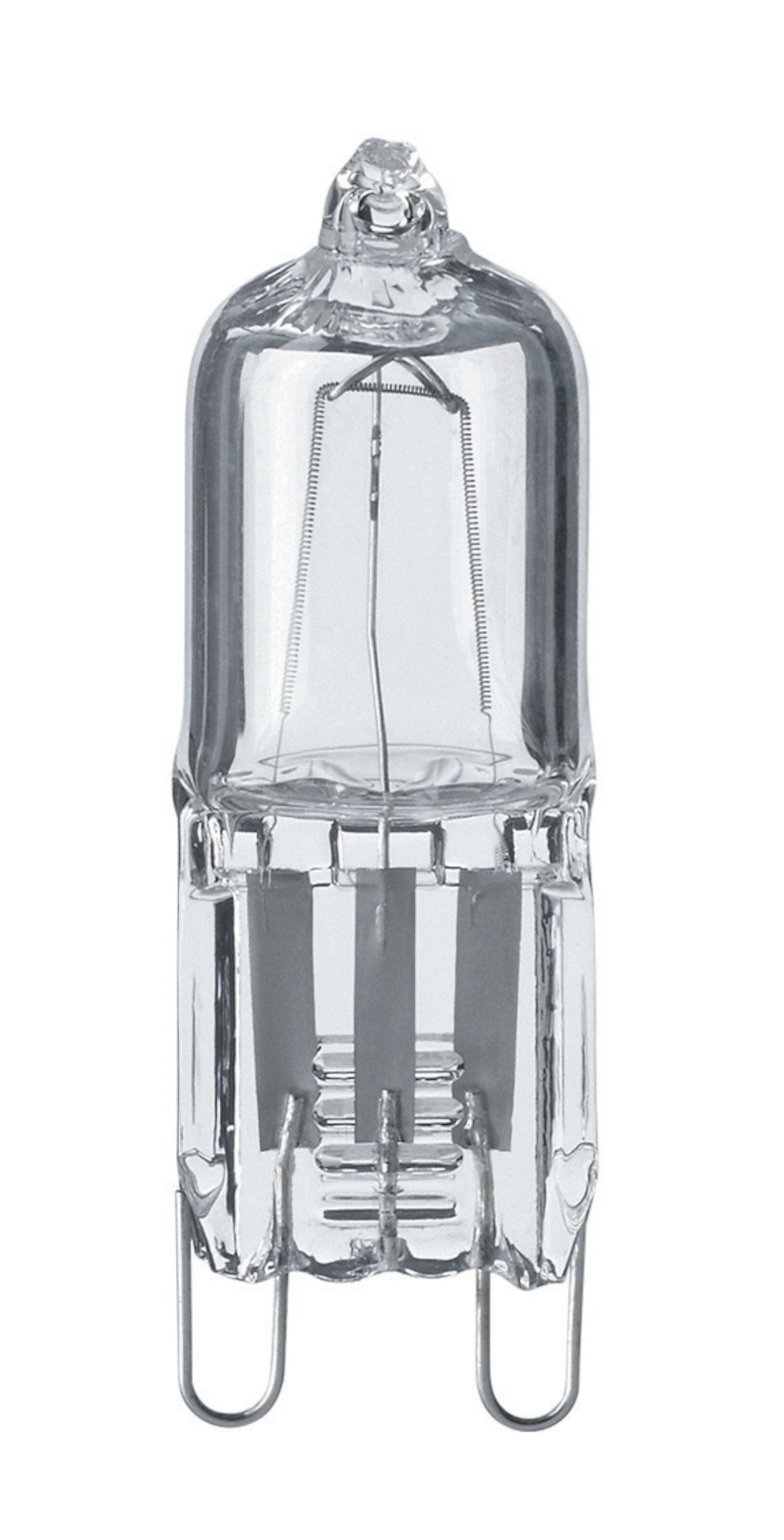 Osram Halogenpære G9 20W 235 lm klar glas synlig glødetråd to metalben dæmpbar.