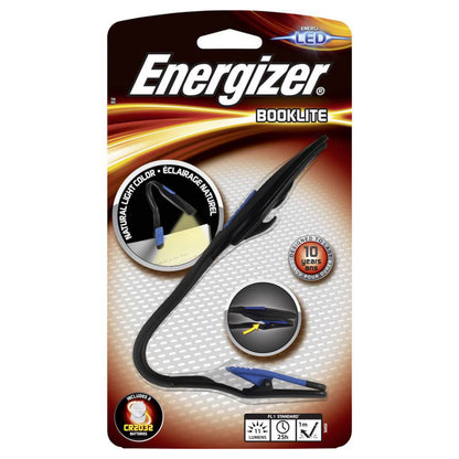 Energizer Boglampe LED sort clip-on, fleksibel hals, naturligt lys, 25 timers driftstid, inkl. CR2032 batteri.