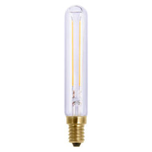 Dæmpbar LED-pære med filament E14 200 lm klar glas synlige filamenter messing skruebase.