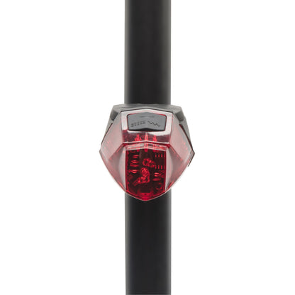 Ledsavers Cykellygter 130 lm rød LED baglygte med diamantformet hus på sort sadelpind.