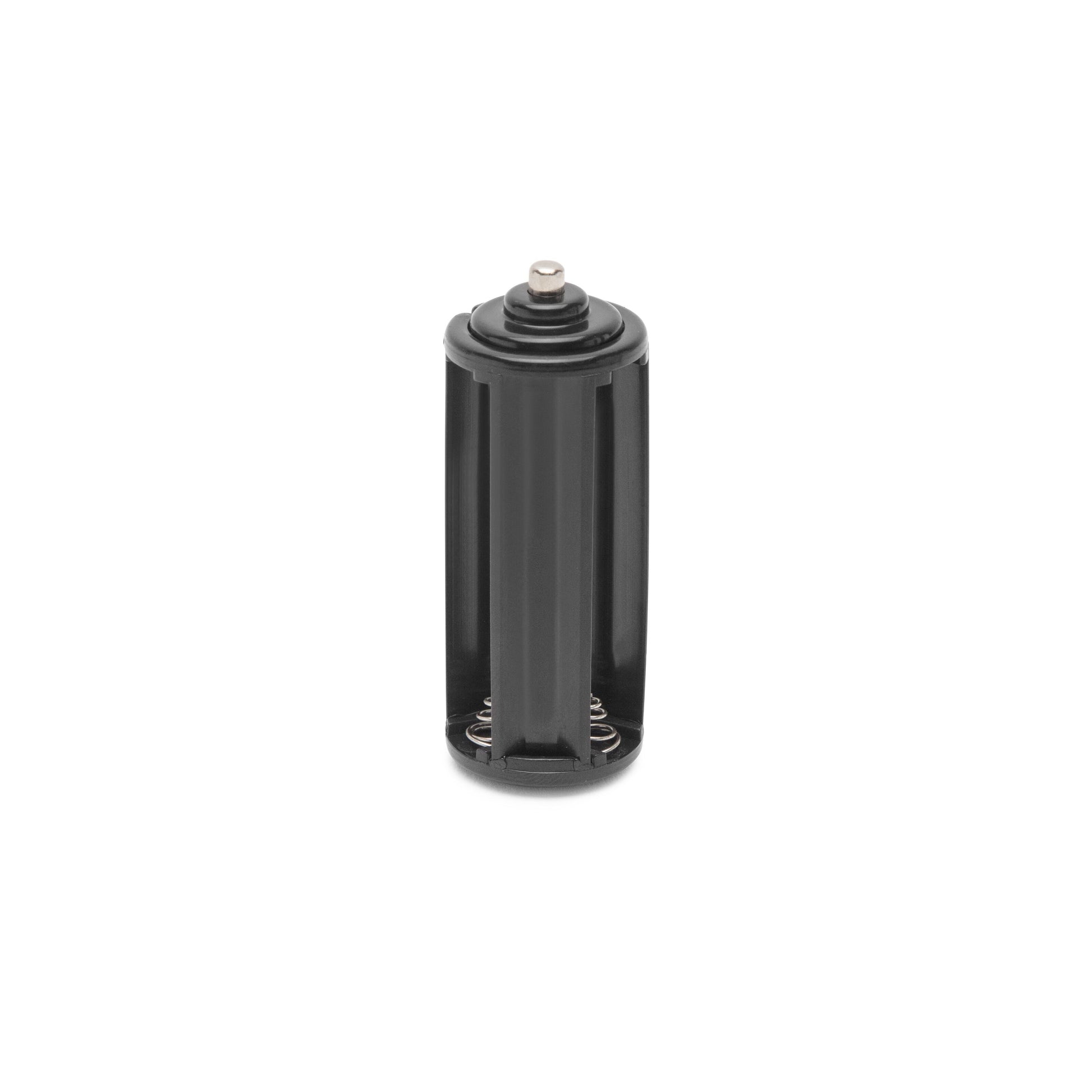 Sort plast AA til D batteriadapter med metal-kontakt, passer til Genopladelig lommelygte 1000 lm, Luxorparts.