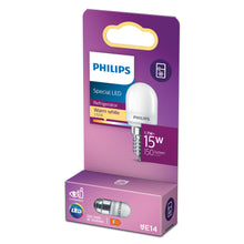 Philips LED-pære E14 150 lm 1,7W tilsvarende 15W varmt hvidt lys 2700K lavt energiforbrug egnet til køleskab.
