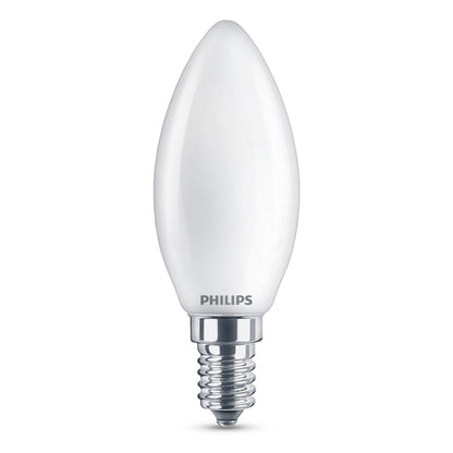 Philips Kron LED stearinlys E14 250 lm, varm hvid, stearinlysformet LED-pære med E14 sokkel.
